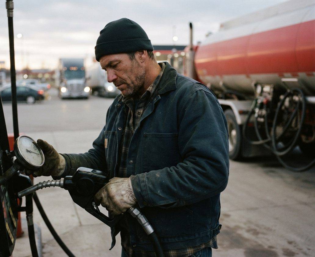 A trader studies oil price charts on a monitor during a volatile trading session.