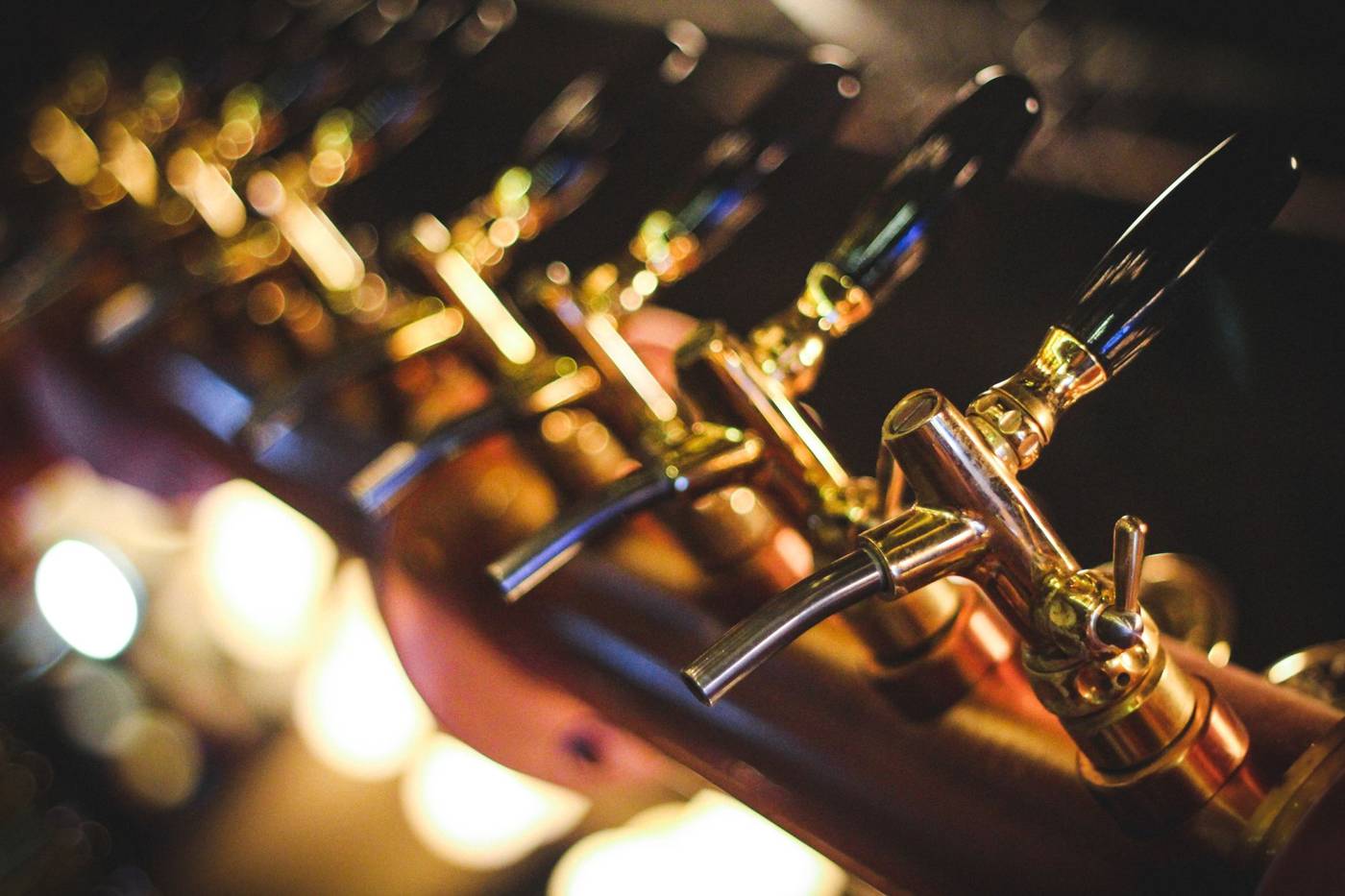 Empty brewery taproom
