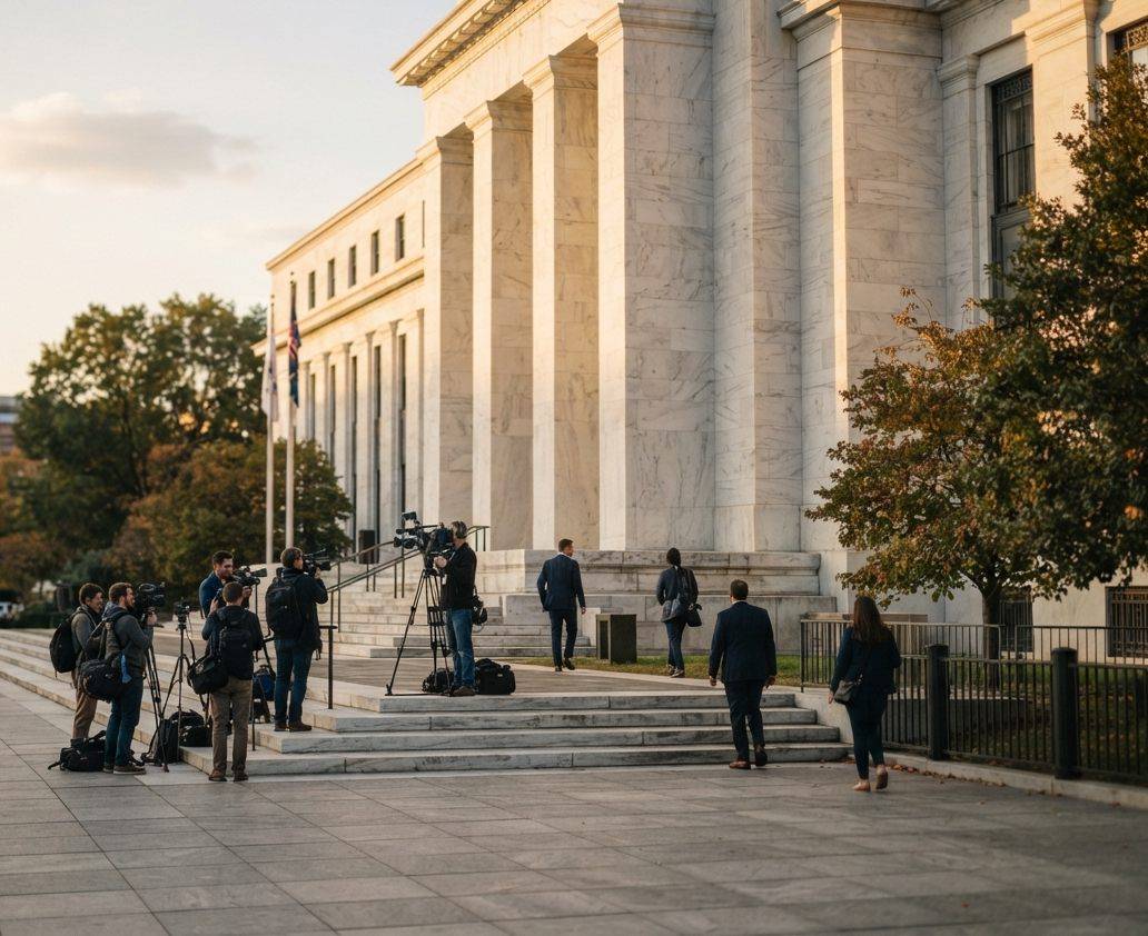 Exterior view of the Federal Reserve building in Washington DC.