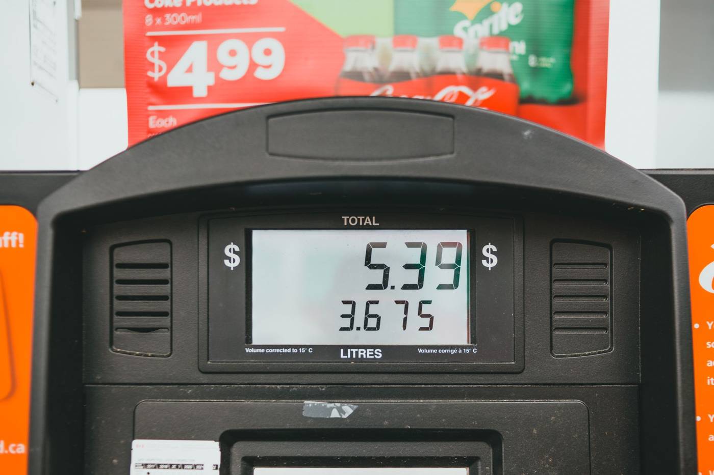 Gas station pump price sign