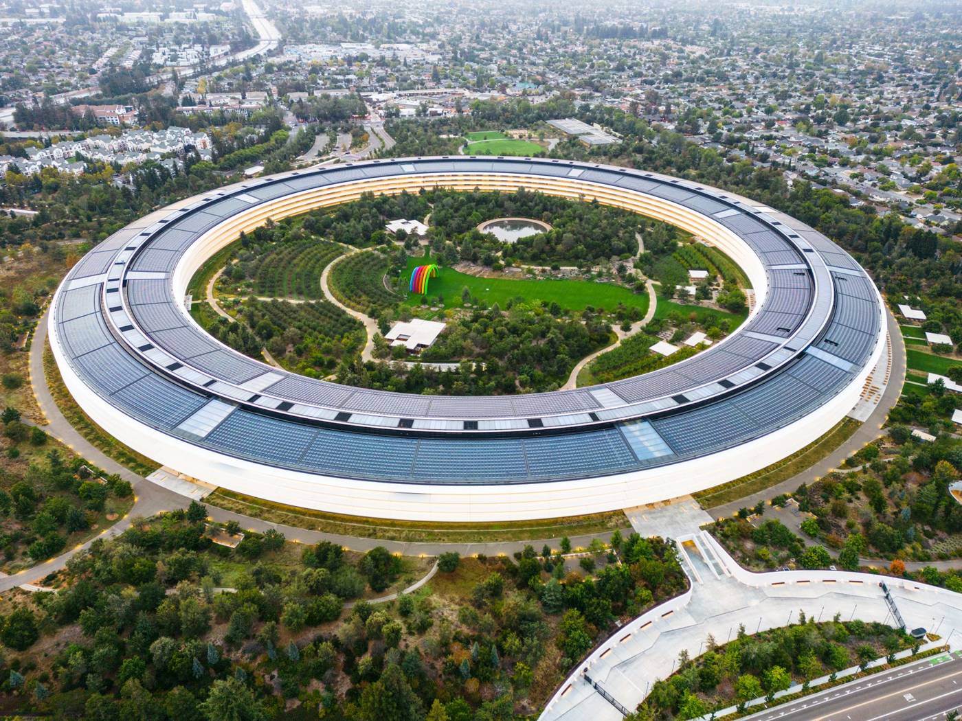 Google headquarters campus aerial
